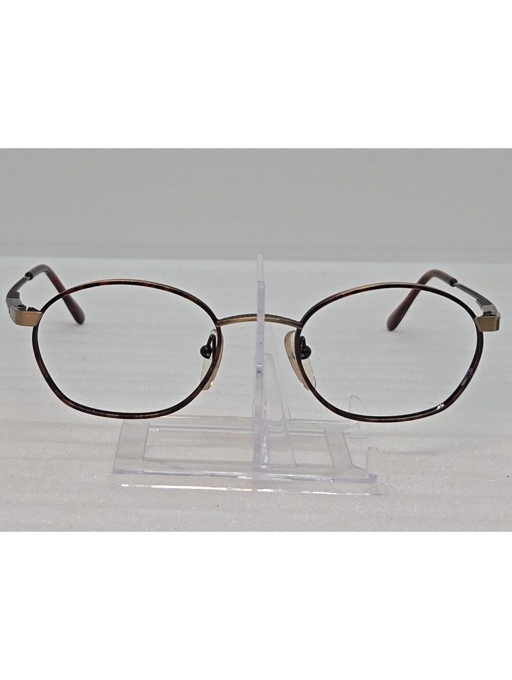 Vtg AO American Optical  Safety Tortoise Bronze Metal Frame Only 49-20-140